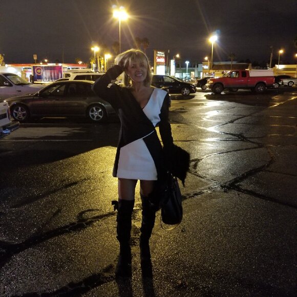 RARE THIERRY MUGLER RUNWAY Bicolor Asymmetric Mini Dress, Size 44 IT, M, NEW - Picture 8 of 11